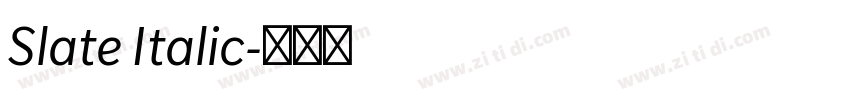 Slate Italic字体转换
